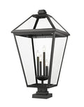 Z-Lite Talbot Outdoor Post Light, 4-Light, 240 Watts, Black