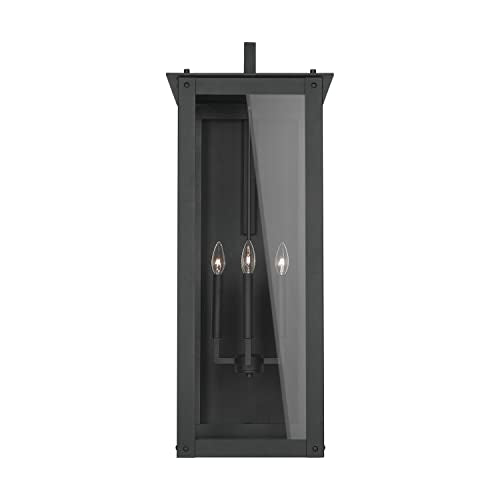 Capital Lighting Fixture Company Hunt Urban/Industrial Outdoor Wall Lantern 4-Light Clear Glass Black