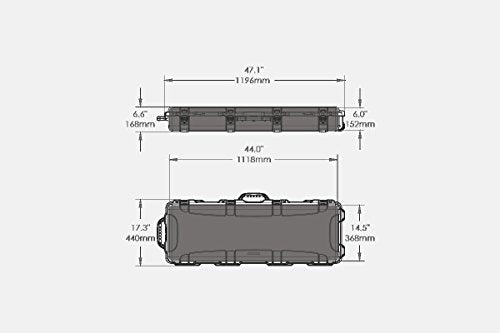 Plasticase Nanuk 990 Waterproof Professional Gun Hard Case with Foam Insert and Wheels Tan