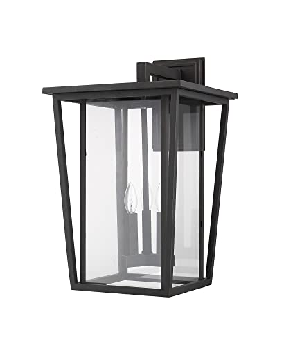 Z-Lite 571XL-BK 3 Light Outdoor Wall Sconce Black