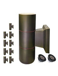 COLOER Brass Outdoor Wall Sconce 10 Pack with 5W LED Bulb Bronze