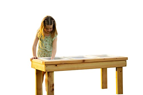 Noble Wooden Toy Co. Toddler Triple Bin Sensory Table Sand
