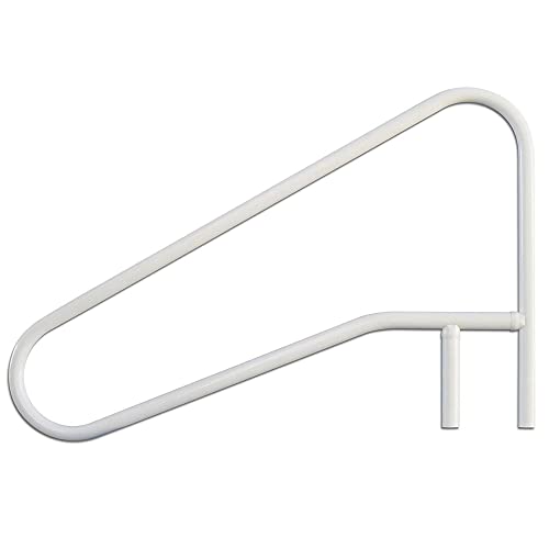 SAFTRON Cross Braced 3-Bend Pool Rail White