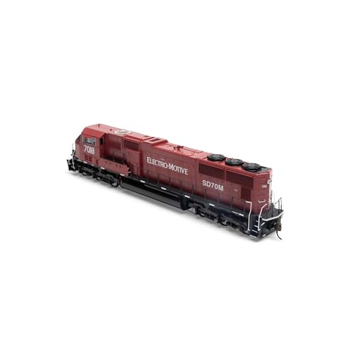 Athearn HO SD70M Locomotive w/DCC & Sound EMDX Maroon/Black #7018
