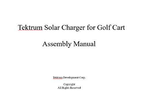 Tektrum Universal 320W 48V Solar Panel Charger Kit for Golf Cart