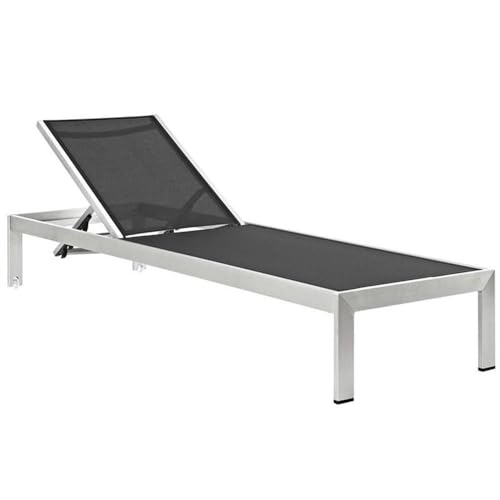 Pemberly Row 3-Piece Modern Aluminum Patio Chaise Lounge Set Turquoise