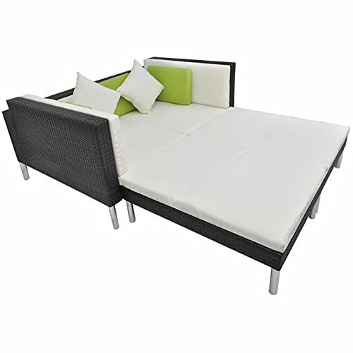 Xinxinxiang 4 Piece Patio Set with Cushions Black