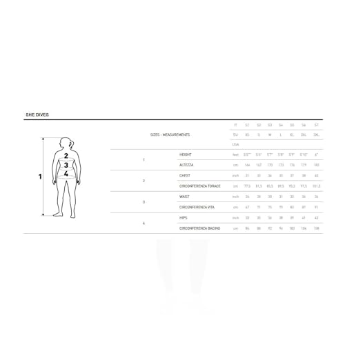 Mares Women's 7mm Graph-Flex Scuba Diving Wetsuit Black/Grey