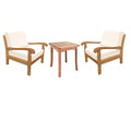 WholesaleTeak Napa 3 Pc Lounge Chair Set with Cushions in Canvas Natural