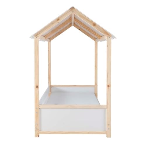 Home Square 2-Piece Twin Youth House Bed & Bookcase Set White