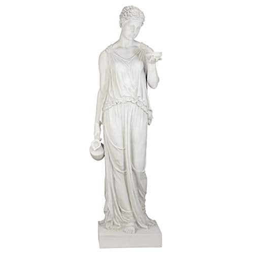 Design Toscano Hebe Greek Woman Garden Statue 62" Antique Stone