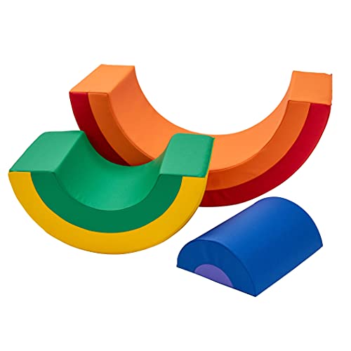 Children's Factory Rainbow Arch Climber Soft Playset Rainbow