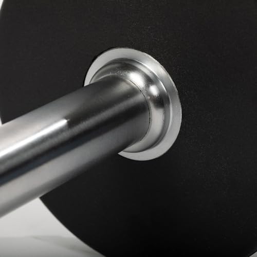 Titan Fitness Rubber Straight Fixed Barbells Black