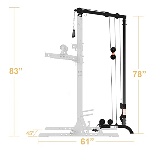 Fitness Reality Universal Olympic LAT Pull Down and Low Row Cable Attachment Grey