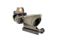 Trijicon 4x32mm ACOG Dual Illumination Red Chevron .223 Reticle Optics FDE w/ RMR Type 2