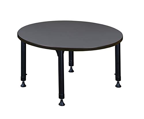 Regency Height Adjustable Round Classroom Table 42" Slate