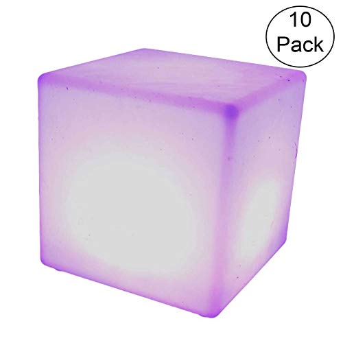 Main Access LED Cube Seat Waterproof 4 Lighting Modes Remote Control Poolsides 10 Pack