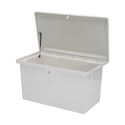 TaylorMade Stow 'N Go Small Fiberglass Deep Dock Box White 27"H x 46"W x 26"D