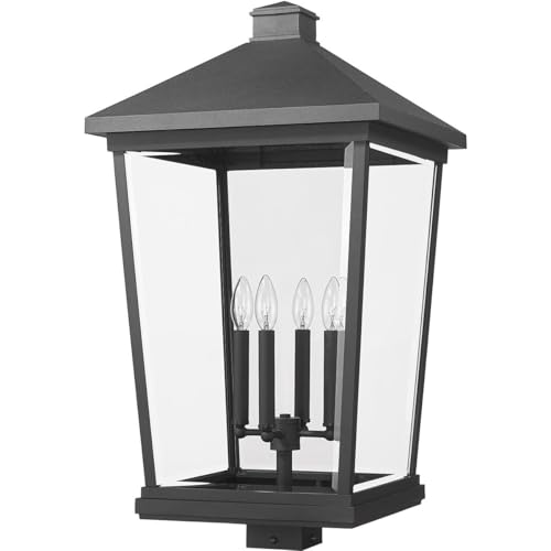 Z-Lite 4 Light Outdoor Post Mount Fixture Black