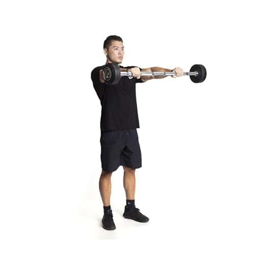 Bells of Steel Fixed Straight Barbell Set 20-110 lbs with Stand