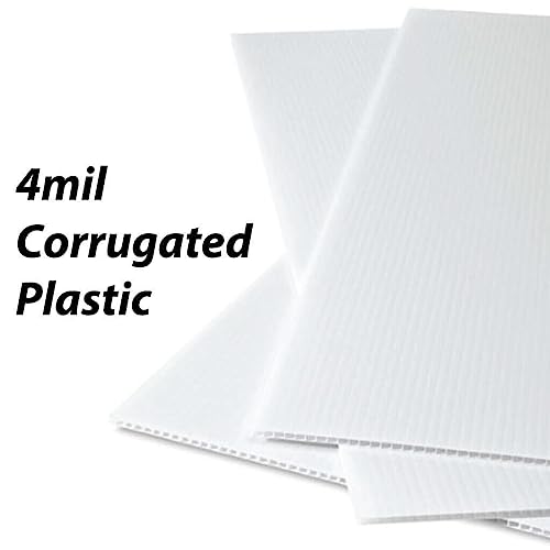 VictoryStore 24” x 48” Corrugated Plastic Blank Yard Signs 100 Pack White