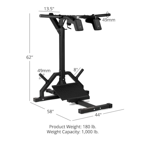 Titan Fitness 4-in-1 Squat & Leg Press Machine Black
