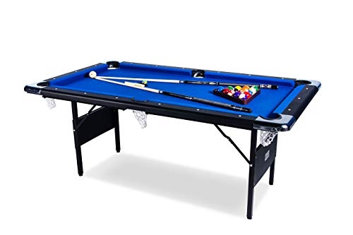 RACK Vega 6-Foot Folding Billiard/Pool Table Blue