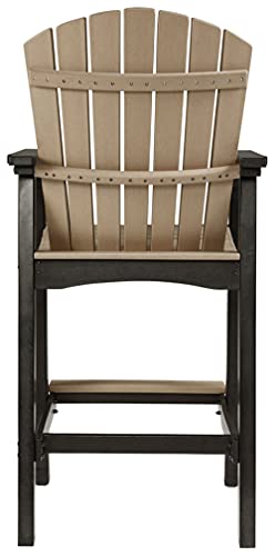 Signature Design by Ashley Fairen Trail 30" HDPE Outdoor Barstool 2 Count Black & Brown