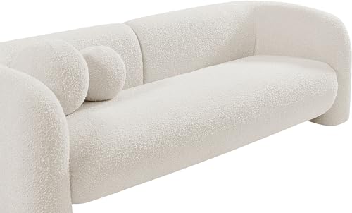 Meridian Furniture Emory Collection Art Deco Loveseat Cream