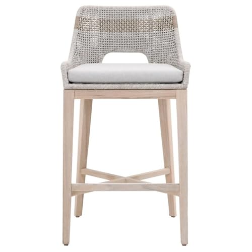 Home Square 31" Wood Outdoor Barstool Set of 2 Gray