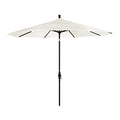 California Umbrella 11' Round Aluminum Market Umbrella with Crank Lift and Collar Tilt, Bronze Pole, Sunbrella Canvas