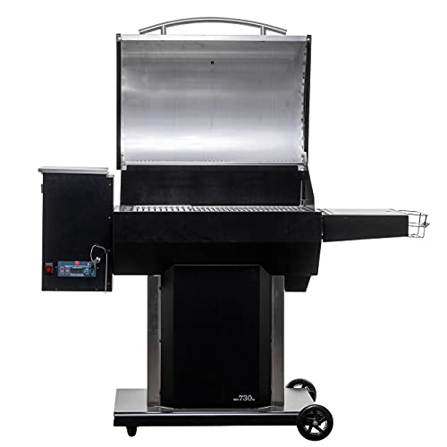 USSC Grills USG730SS Stainless Steel Wood Pellet Grill Black