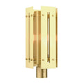 Bailey Street Home 1 Light Outdoor Post Top Lantern Contemporary Satin Brass Finish Nickel