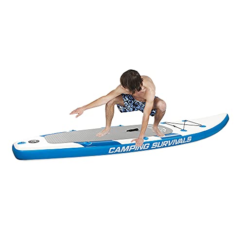 Camping Inflatable Stand Up Paddle Board Blue and White