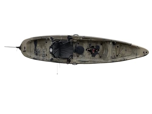 BKC Brooklyn 12.0 Single Pedal Sit-On-Top Fishing Kayak Camo