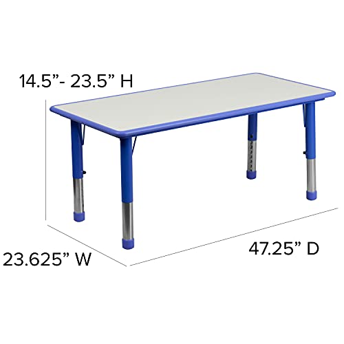 Flash Furniture Adjustable Blue Activity Tables Set of 3