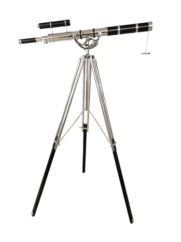 NAVIROCK Nautical Handcrafted Brass Telescope Chrome Finish