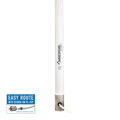 Shakespeare 5018 Galaxy VHF Marine Band Antenna 17' 6" White