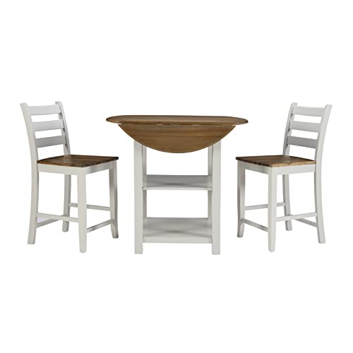 Powell Company Sita Three Piece Counter Dining Set Light Grey & Birch