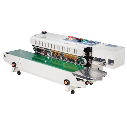 VEVOR Continuous Bag Band Sealing Machine 0.24-0.47 in Seal Width White