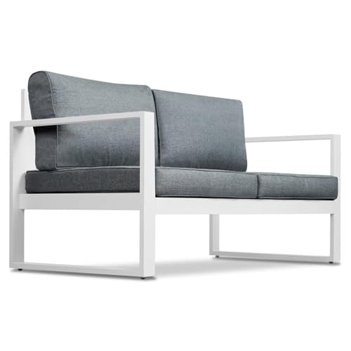 Home Square 3-Piece Patio Set with 2 Chairs & Loveseat White