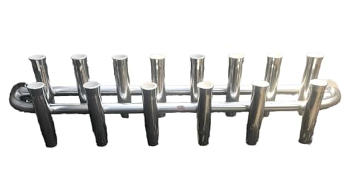 Salty Adventures Fishing Rod Holder for Truck - 10" Flared Tulip - Clear Anodized Aluminum