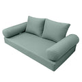 Prolinemax Full Size 5PC Outdoor Daybed Cushion Set with Bolster Pillow Green