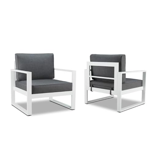 Home Square 3-Piece Patio Set with 2 Chairs & Loveseat White