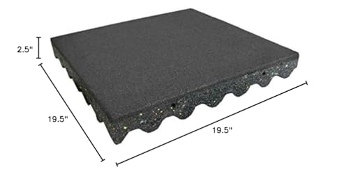 Rubber-Cal Eco-Safety Interlocking Playground Tiles 79.2 Sq.Ft. Pack Coal