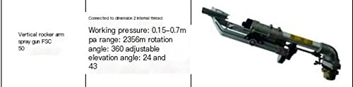 GUSTYT FS40 Metal Rocker Spray Gun for Irrigation (Size: FSN50, 2 Inch)