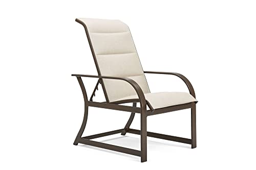 Winston Key West Padded Sling Adjustable Lounge Chair Off-white/Brown