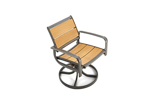 Winston Harper Swivel Rocker Lounge Chair Natural FSC Teak