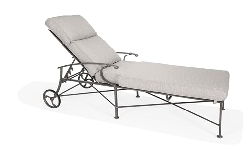 Winston Manor Chaise Weathered Teak/Linen Lace
