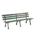 Global Industrial 6' Park Bench with Backrest, Recycled Plastic Green